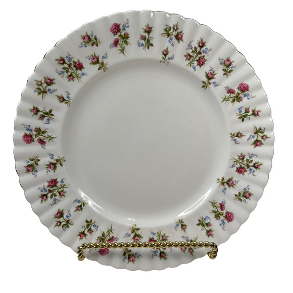 Royal Albert Other - Royal Albert Winsome 10 1/2" Dinner Plate Petite Pink Rose Print with Gold Trim